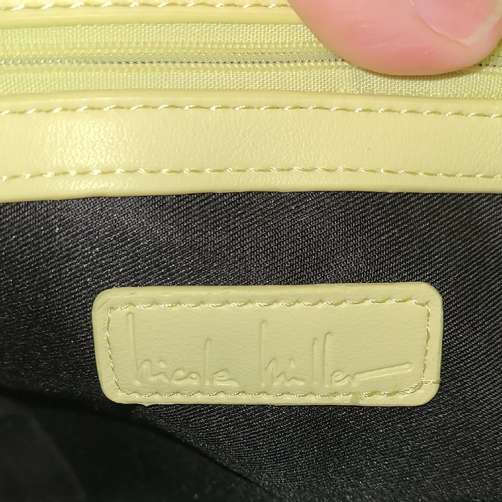 Nicole Miller Light Yellow Purse Front Pocket Bag